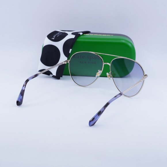 Kate Spade CAROLANE/F/S 0KY2 DG Sunglasses Gold Aviator Frame, Violet Lenses